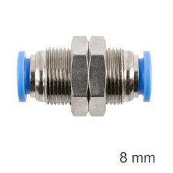 AIRCRAFT Metal Bulkhead Str. Connector 8mm